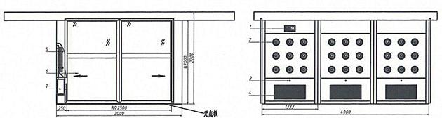 自动感应平移门货淋室设计方案图